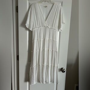 Umgee White Midi Dress